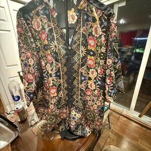 JohnnyWas Floral Black Womens tunic